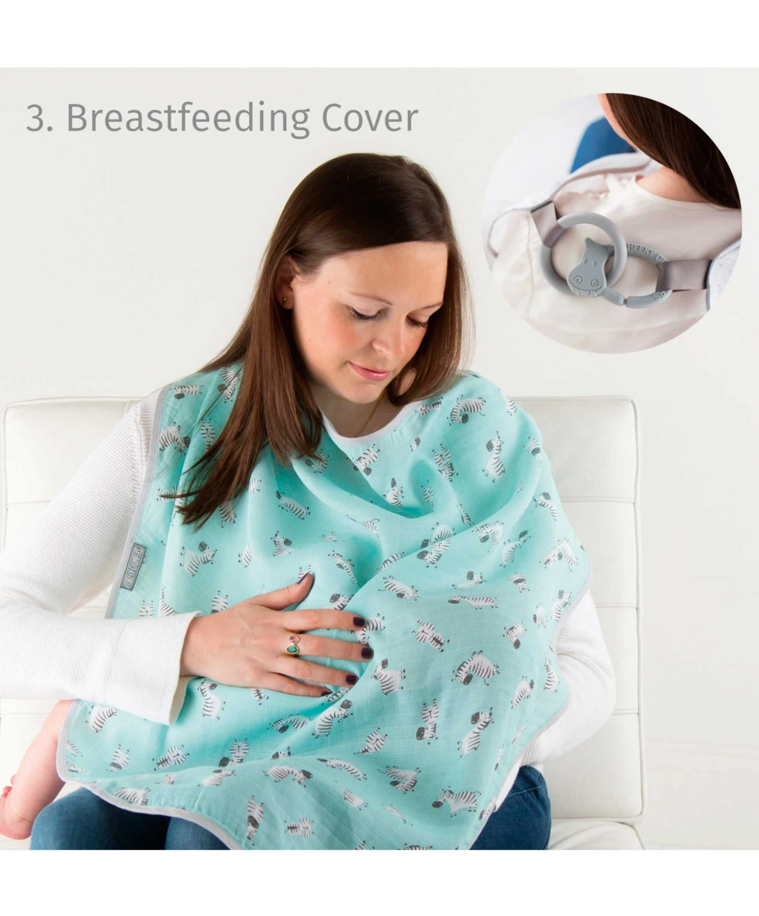 Cheeky Chompers 6-in-1 Multimuslin - Silver Stars 6 Cheeky Chompers 6-in-1 Multimuslin - Silver Stars - Image 4