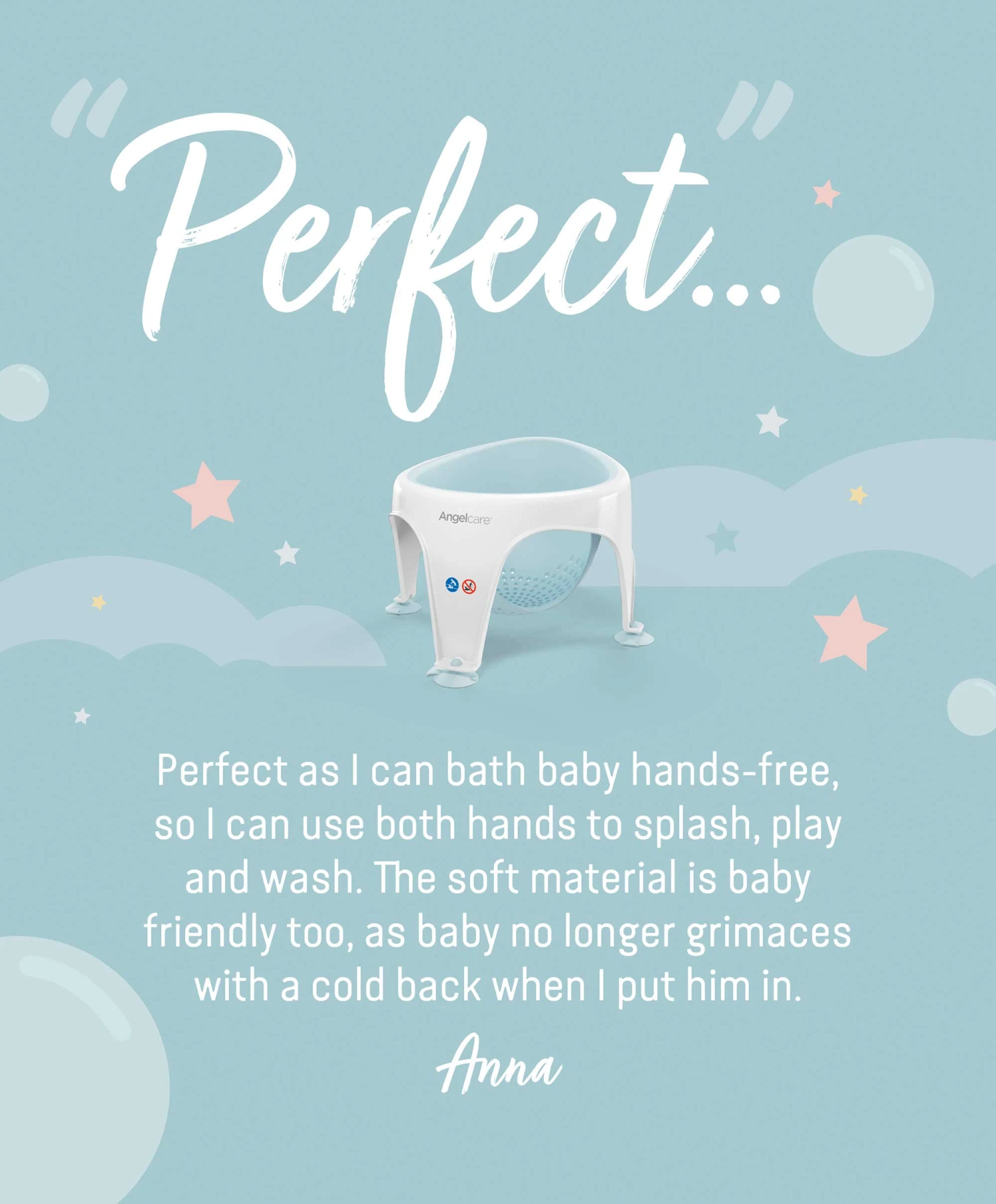 Angelcare Aqua Soft Touch Baby Bath Seat - Blue 9 Angelcare Aqua Soft Touch Baby Bath Seat - Blue - Image 7