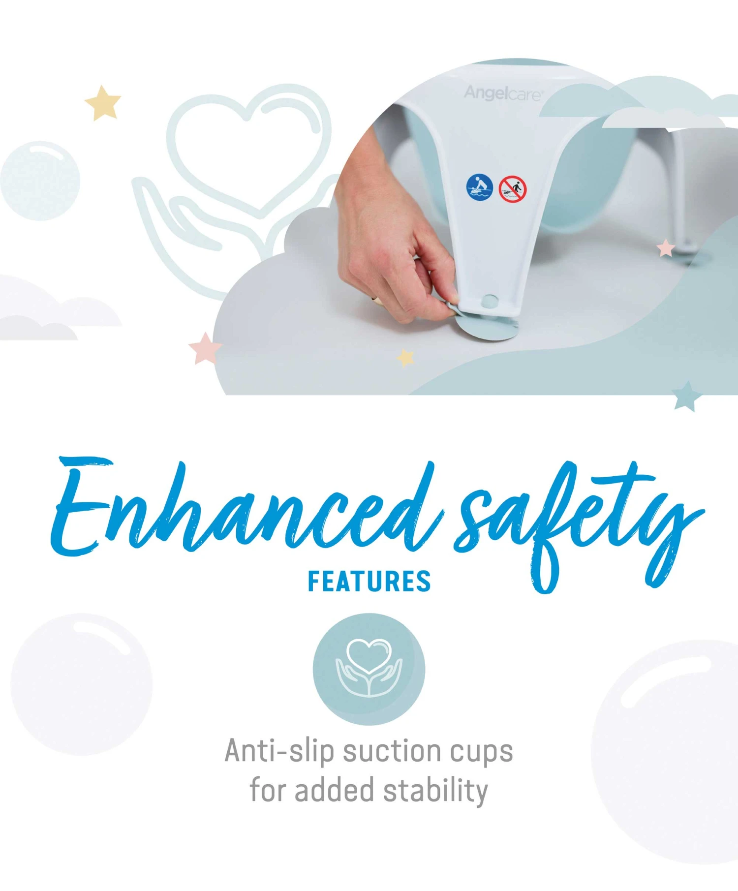 Angelcare Aqua Soft Touch Baby Bath Seat - Blue 6 Angelcare Aqua Soft Touch Baby Bath Seat - Blue - Image 4