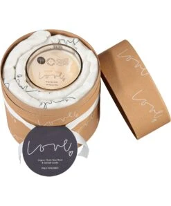 From Babies With Love - Organic Muslin Baby Shawl & Luxury Candle Gift Set