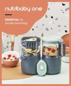 BabyMoov Nutribaby One 4-in-1 Baby Food Processor - Grey -Baby Product babymoov nutribaby one 4 in 1 baby food processor grey 32517793087648