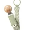 BIBS Dummy Clip Braided - Sage/Ivory