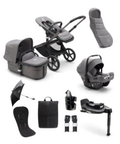 Bugaboo Fox5 Ultimate Travel System Bundle In Grey Melange