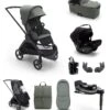 Bugaboo Dragonfly Ultimate 9 Piece Bundle With Nuna Turtle Air 360 Car Seat And Base In Forest Green / Black -Baby Product bugaboo pushchairs bugaboo dragonfly ultimate 9 piece bundle with nuna turtle air 360 car seat and base in forest green black 49788576432469