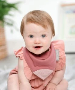 Cheeky Chompers Neckerchew Teething Dribble Bib - Pink Rainbow -Baby Product cheeky chompers cheeky chompers neckerchew teething dribble bib pink rainbow 50540915982677