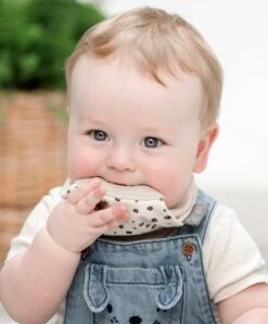 Neckerchew Teething Dribble Bib - Leopard Spot -Baby Product cheeky chompers neckerchew teething dribble bib leopard spot 33303488168096