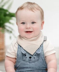 Neckerchew Teething Dribble Bib - Leopard Spot -Baby Product cheeky chompers neckerchew teething dribble bib leopard spot 33303488299168