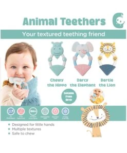 Cheeky Chompers Bertie The Lion - Textured Animal Teether -Baby Product cheeky chompers teethers cheeky chompers bertie the lion textured animal teether 29658388398240