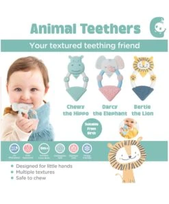 Cheeky Chompers Darcy Elephant Teether -Baby Product cheeky chompers teethers cheeky chompers darcy elephant teether 29689688195232