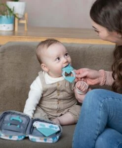 Cheeky Chompers Teething Survival Kit Inc. Teething Bib & Toothbrush -Baby Product cheeky chompers teethers cheeky chompers teething survival kit inc teething bib toothbrush 32477326213280