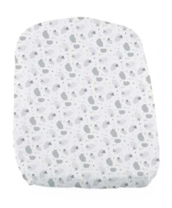 Chicco Baby Hug 4-in-1 Fitted Sheets - White (Grey Sheep Print)