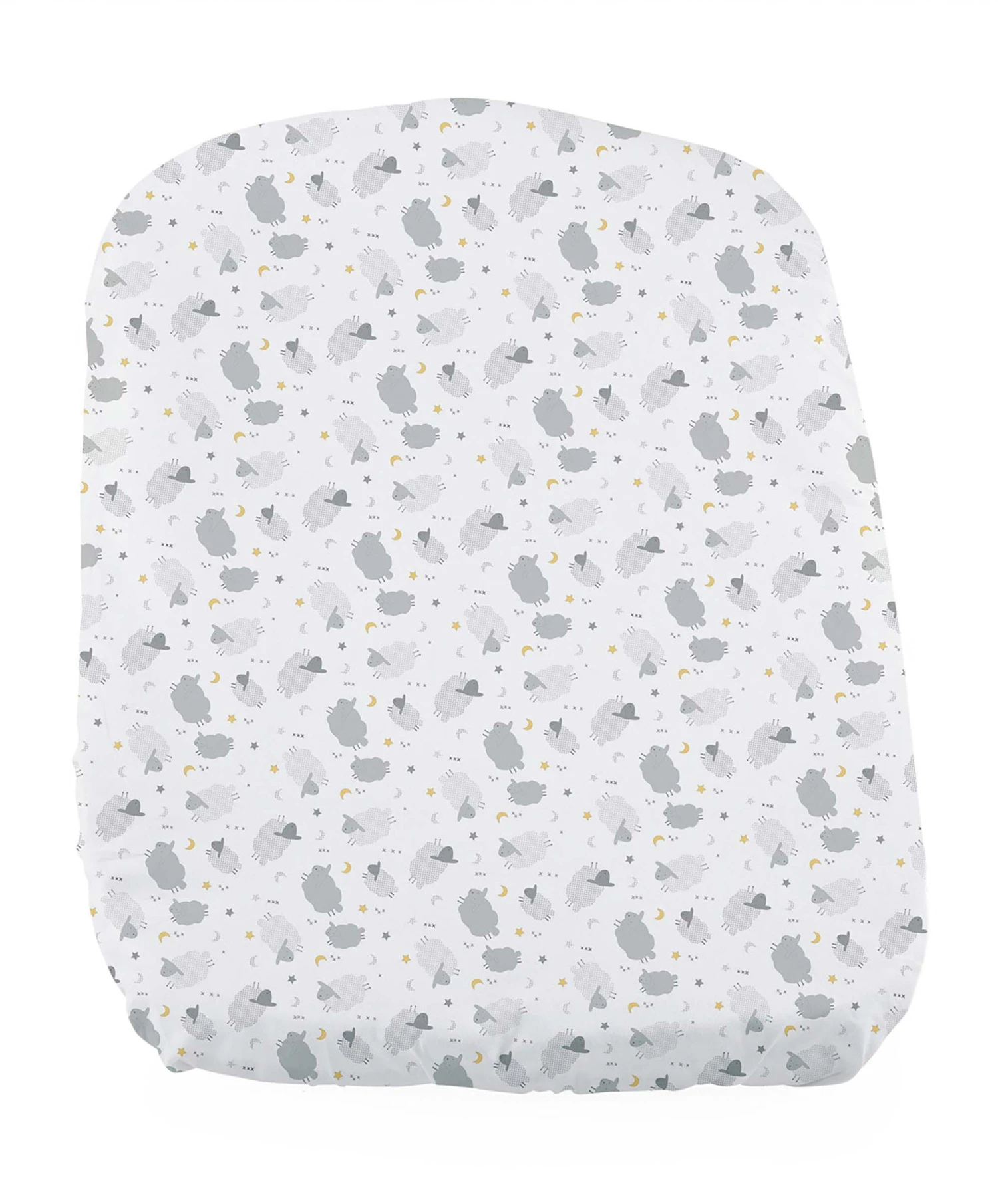 Chicco Baby Hug 4-in-1 Fitted Sheets - White (Grey Sheep Print) 3 Chicco Baby Hug 4-in-1 Fitted Sheets - White (Grey Sheep Print)