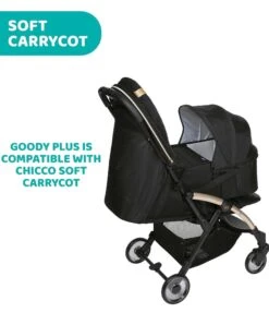 Chicco Goody Plus Stroller - Black Re Lux -Baby Product chicco pushchairs chicco goody plus stroller grey mist 50932823753045