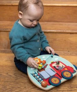 Classic World Fire Engine Busy Board Toy -Baby Product classic world eco friendly wooden toys classic world fire engine busy board toy 50544560472405