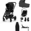 Cybex Balios S Lux 7 Piece Bundle With Cloud T Car Seat And Base In Moon Black