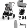 Cybex Gazelle S Pushchair Bundle With Cloud T Car Seat And Base In Lava Grey