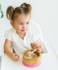 Eco Rascals Bowl & Spoon Set - Pink -Baby Product eco rascals baby weaning eco rascals bowl spoon set pink 50488566710613