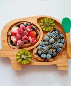 Eco Rascals Elephant Plate - Green -Baby Product eco rascals baby weaning eco rascals elephant plate green 50489279447381