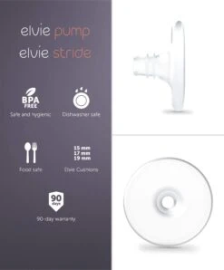 Elvie Pump / Stride Nipple Cushions - 17mm (2 Pack) -Baby Product elvie breastfeeding elvie pump stride nipple cushions 17mm 2 pack 50033518936405