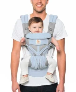 Ergobaby Omni 360 Cool Air Mesh Baby Carrier - Light Blue 11 Ergobaby Omni 360 Cool Air Mesh Baby Carrier - Light Blue -Baby Product ergobaby baby carriers ergobaby omni 360 cool air mesh carrier light chambray blue 28269924188320