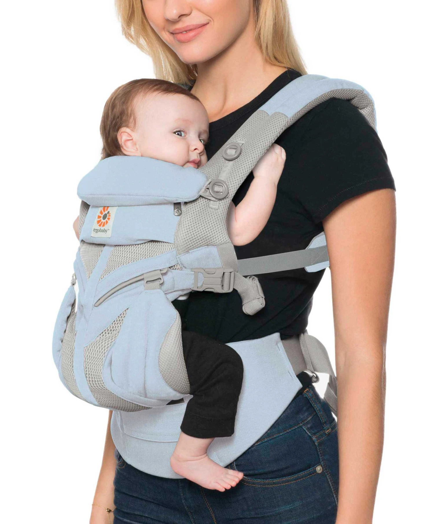 Ergobaby Omni 360 Cool Air Mesh Baby Carrier - Light Blue 5 Ergobaby Omni 360 Cool Air Mesh Baby Carrier - Light Blue - Image 3