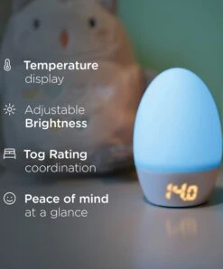 Tommee Tippee Gro Egg 2 Nursery Room Thermometer & Night Light - White -Baby Product gro night lights tommee tippee gro egg 2 nursery room thermometer night light white 51872210878805