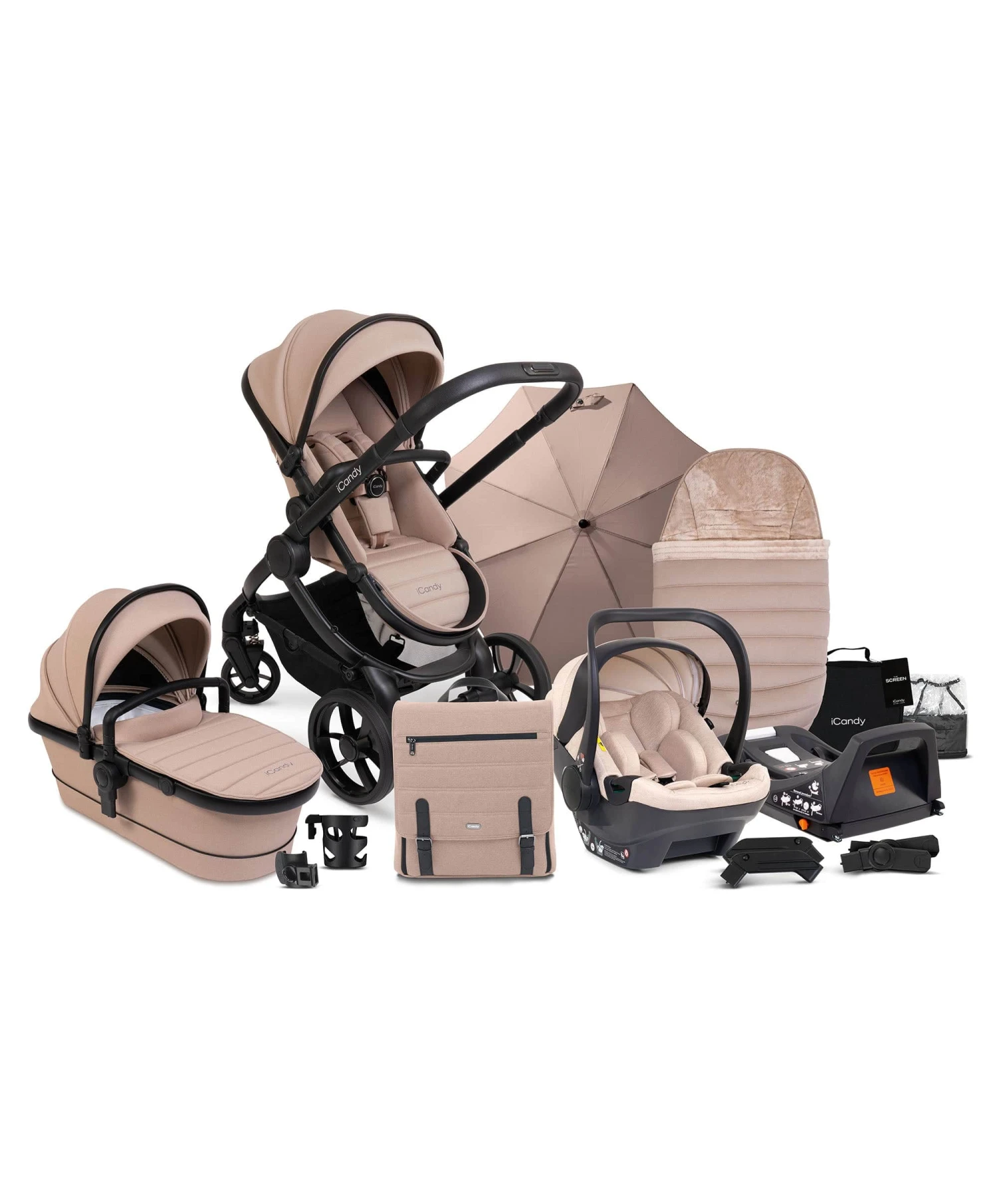 ICandy Peach 7 Complete Pushchair Bundle With Cocoon Car Seat - Cookie/Latte 3 ICandy Peach 7 Complete Pushchair Bundle With Cocoon Car Seat - Cookie/Latte