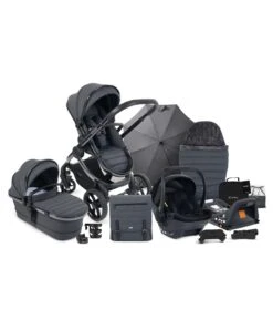 ICandy Peach 7 Complete Pushchair Bundle With Cocoon Car Seat - Dark Grey/Black