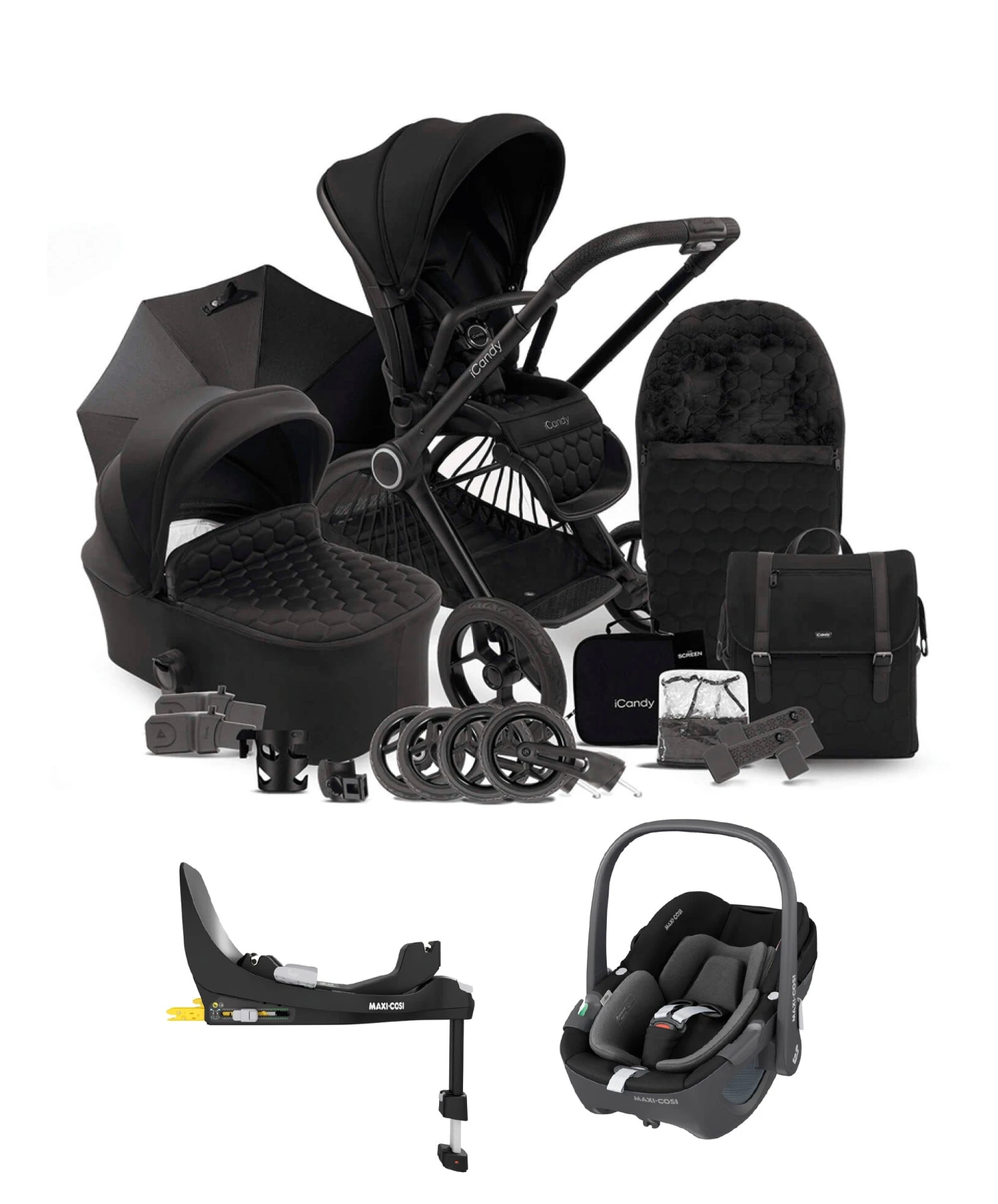 ICandy Core Pushchair Bundle With Maxi-Cosi Pebble 360 Car Seat & Base - Black 3 ICandy Core Pushchair Bundle With Maxi-Cosi Pebble 360 Car Seat & Base - Black