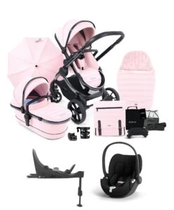 ICandy Peach 7 Complete Pushchair Bundle With Cybex Cloud T Car Seat & Base - Blush