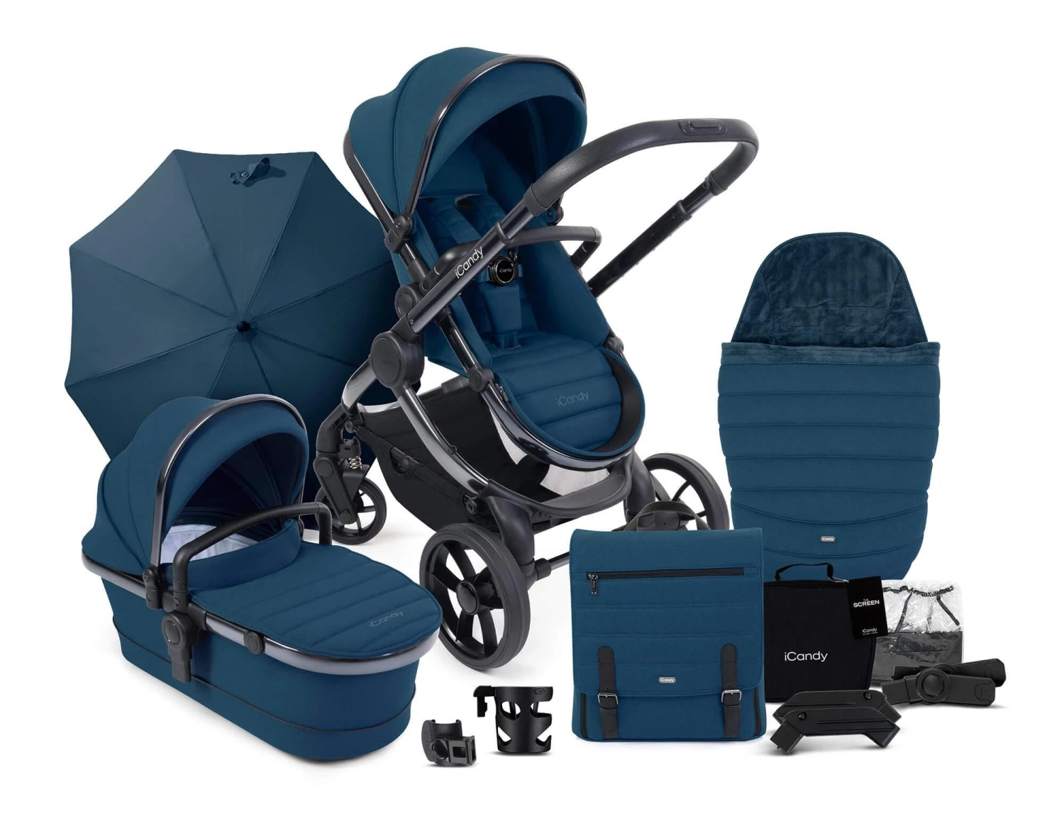 ICandy Peach 7 Complete Pushchair Bundle With Cybex Cloud T Car Seat & Base - Cobalt Blue 12 ICandy Peach 7 Complete Pushchair Bundle With Cybex Cloud T Car Seat & Base - Cobalt Blue - Image 10