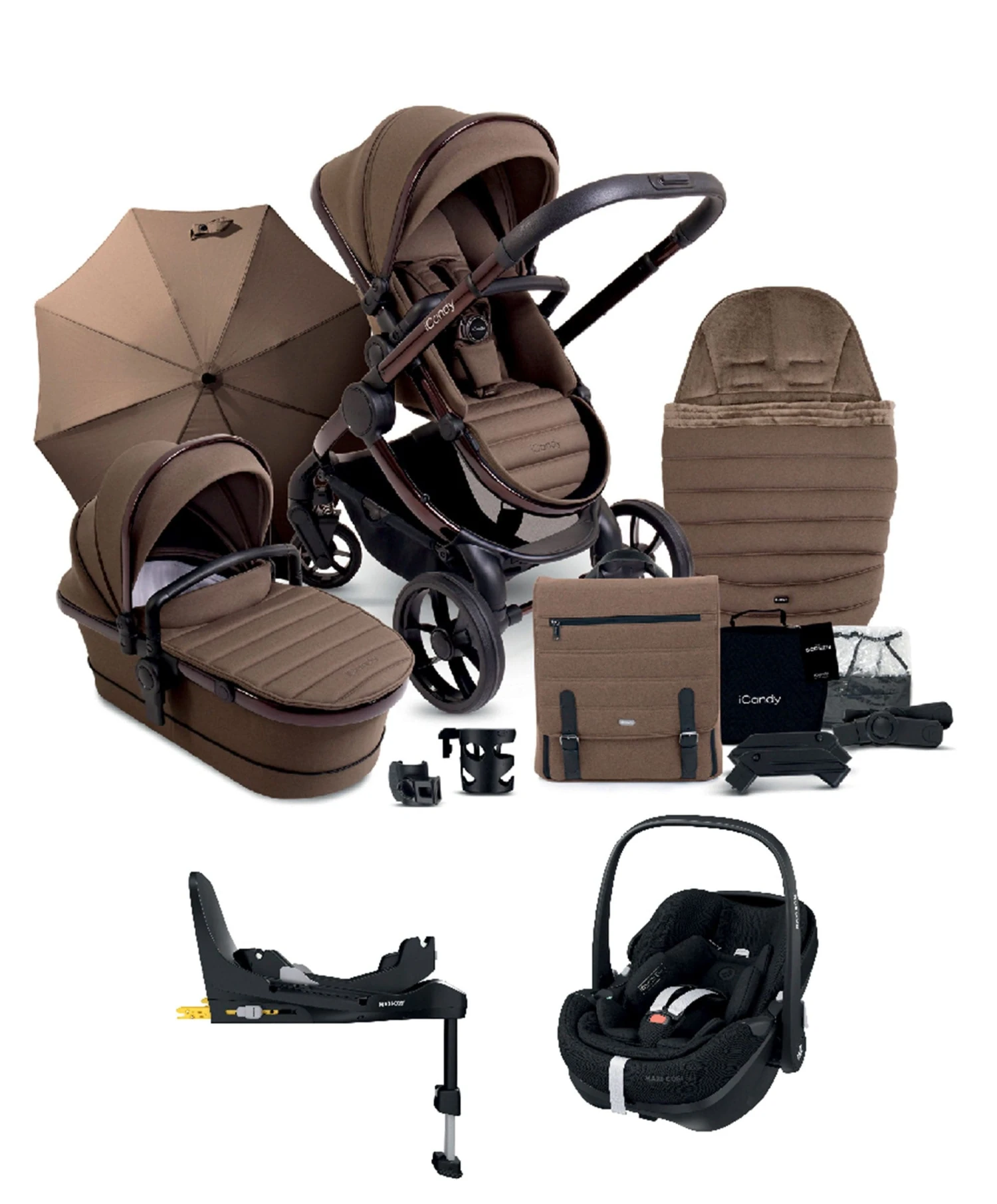 ICandy Peach 7 Complete Pushchair Bundle With Maxi-Cosi Pebble 360 Pro Car Seat & Base - Coco 3 ICandy Peach 7 Complete Pushchair Bundle With Maxi-Cosi Pebble 360 Pro Car Seat & Base - Coco