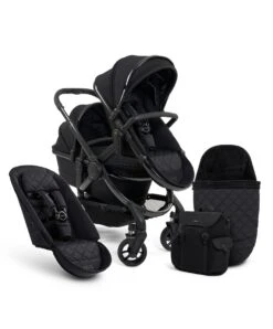 ICandy Peach 7 Designer Collection Cerium - Double Pushchair Bundle - Black