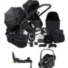 ICandy Peach 7 Designer Collection Cerium - Pushchair Bundle With Maxi-Cosi Pebble 360 Car Seat - Black