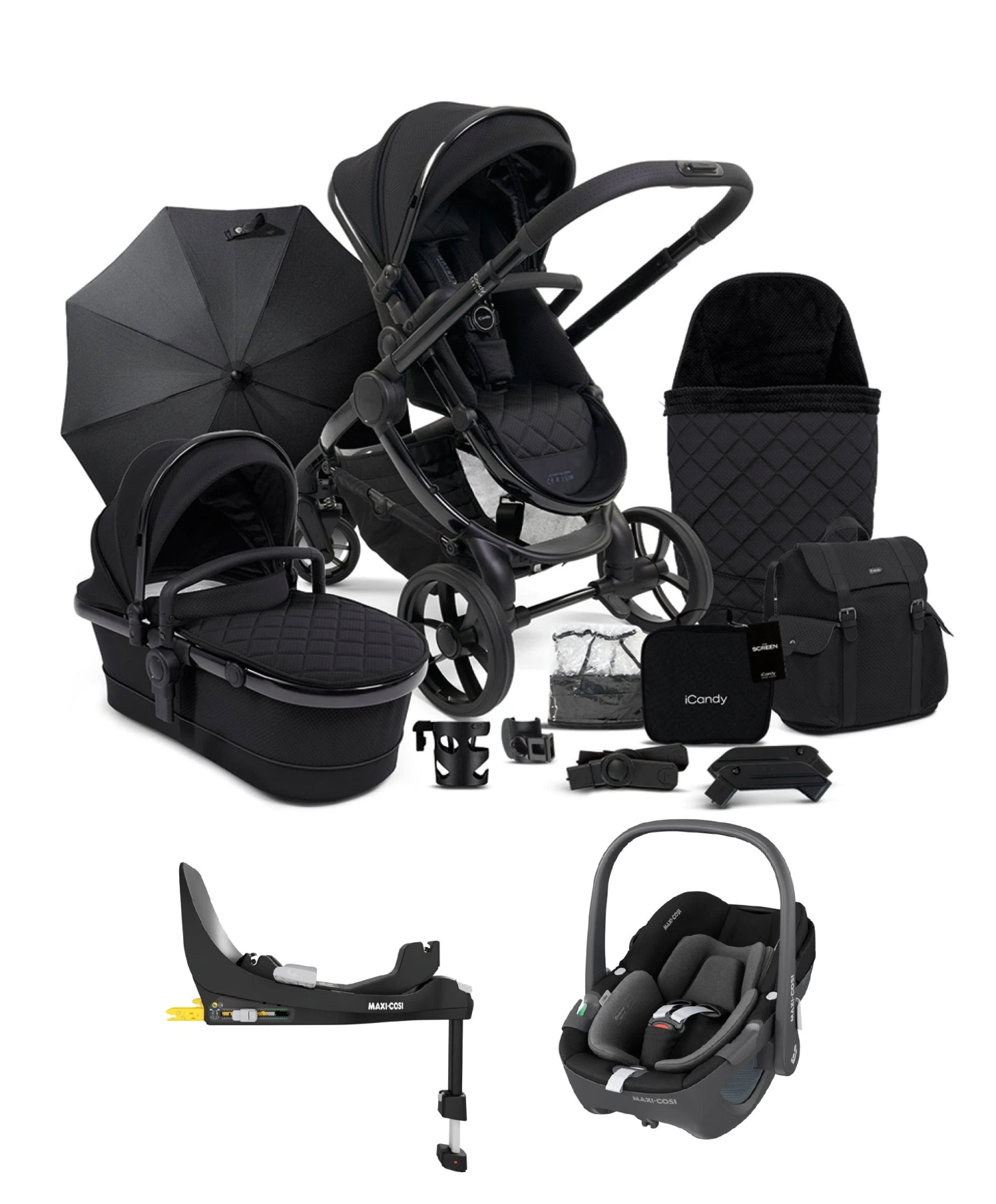 ICandy Peach 7 Designer Collection Cerium - Pushchair Bundle With Maxi-Cosi Pebble 360 Car Seat - Black 3 ICandy Peach 7 Designer Collection Cerium - Pushchair Bundle With Maxi-Cosi Pebble 360 Car Seat - Black