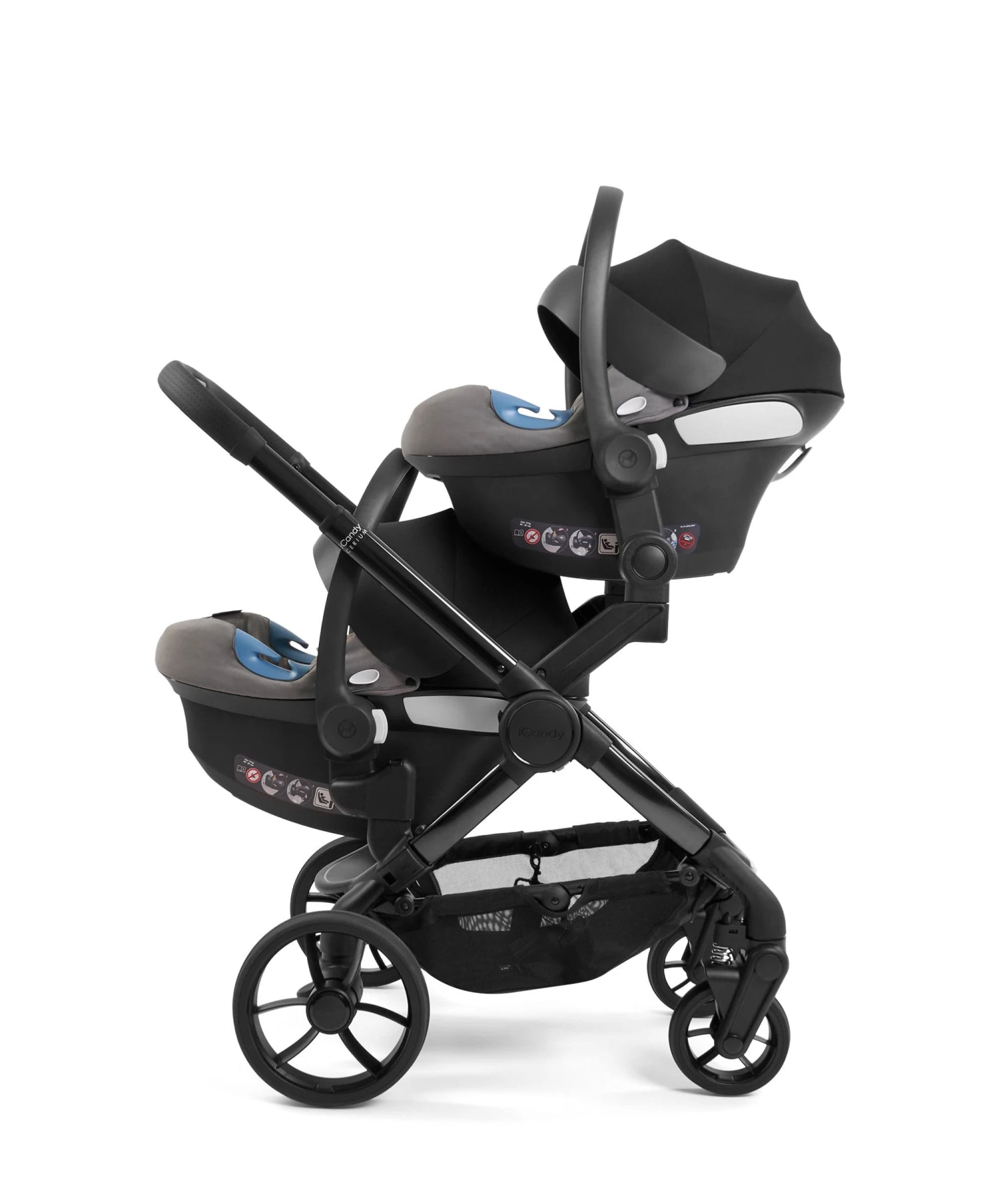 ICandy Peach 7 Designer Collection Cerium - Twin Pushchair Bundle - Black 6 ICandy Peach 7 Designer Collection Cerium - Twin Pushchair Bundle - Black - Image 5