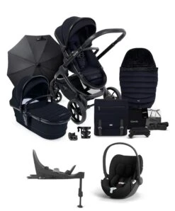 ICandy Peach 7 Complete Pushchair Bundle With Cloud T Car Seat & Base - Black