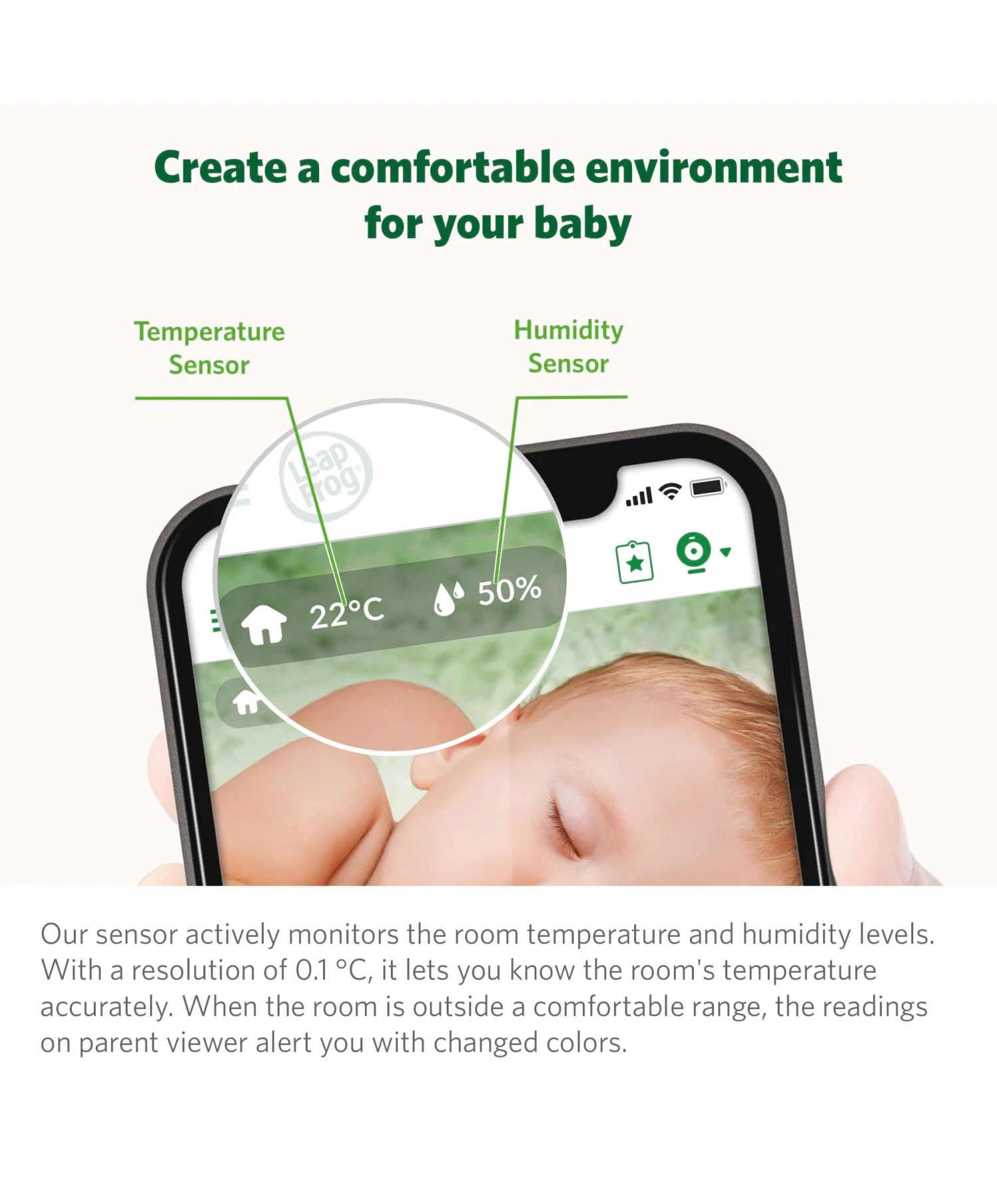 Leapfrog LF1911 HD Baby Monitor With Motorized Pan & Tilt Camera In White 11 Leapfrog LF1911 HD Baby Monitor With Motorized Pan & Tilt Camera In White - Image 9