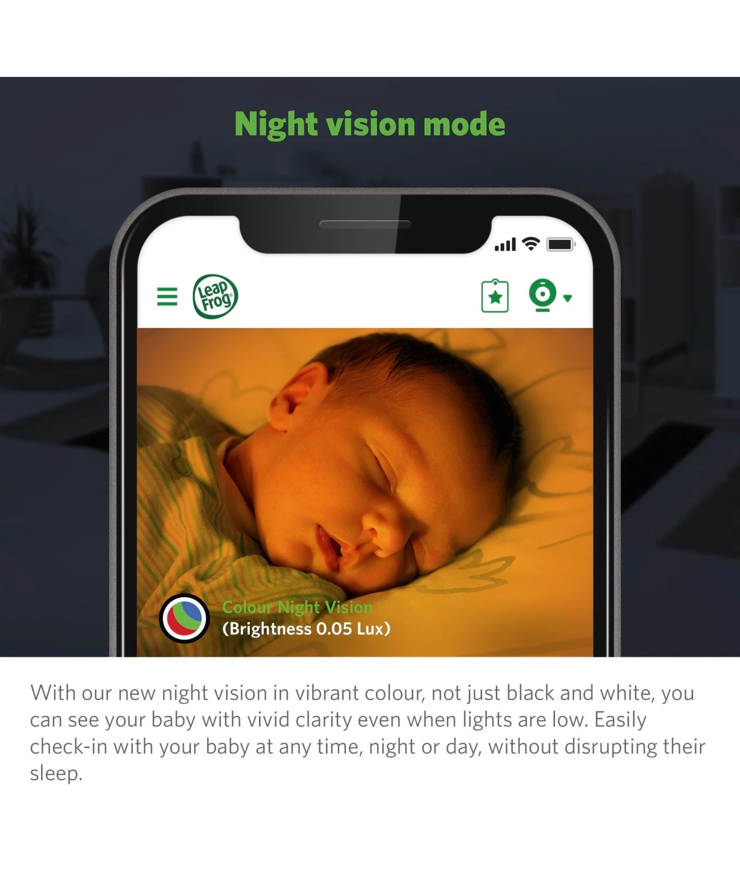 Leapfrog LF1911 HD Baby Monitor With Motorized Pan & Tilt Camera In White 9 Leapfrog LF1911 HD Baby Monitor With Motorized Pan & Tilt Camera In White - Image 7