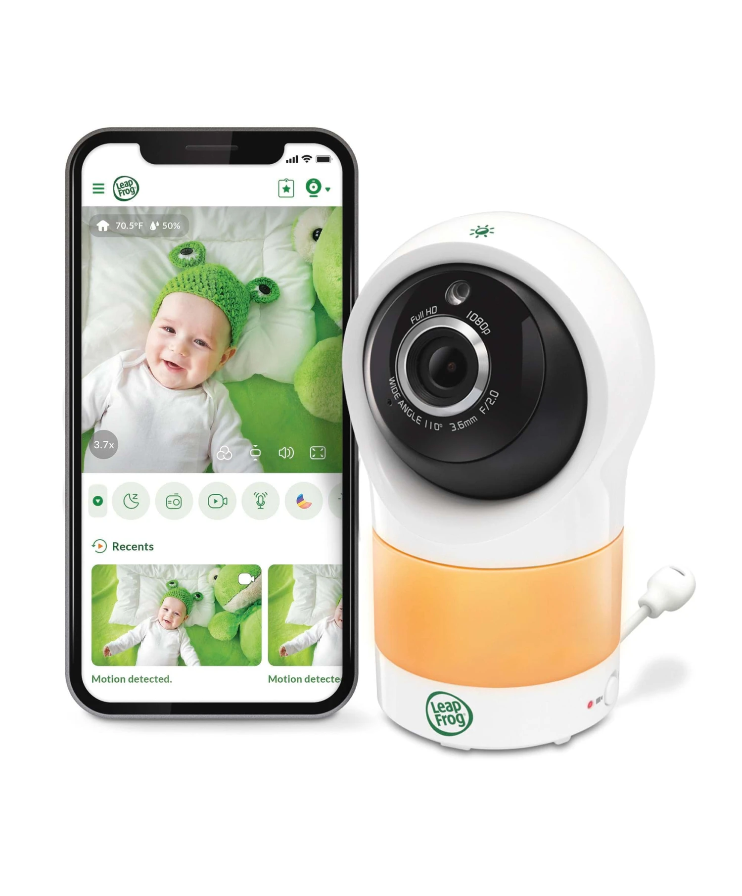 Leapfrog LF1911 HD Baby Monitor With Motorized Pan & Tilt Camera In White 3 Leapfrog LF1911 HD Baby Monitor With Motorized Pan & Tilt Camera In White