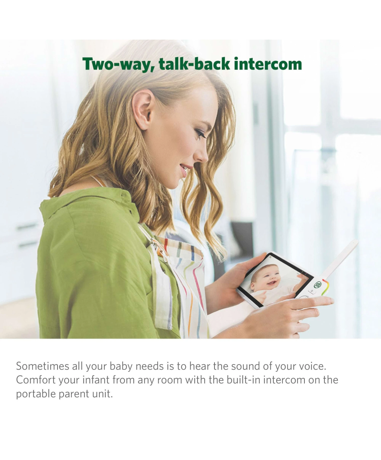 LeapFrog LF2936HD 5.5 1080p Touch Screen Smart Baby Monitor In White 10 LeapFrog LF2936HD 5.5 1080p Touch Screen Smart Baby Monitor In White - Image 8