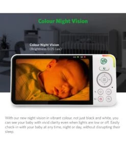 LeapFrog LF815HD 5' Smart Video Baby Monitor With Colour Night Vision - White -Baby Product leapfrog baby monitors leapfrog lf815hd 5 smart video baby monitor with colour night vision white 32945183031456