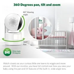 LeapFrog LF915HD 5" Video Baby Monitor With Colour Night Vision - White 39 LeapFrog LF915HD 5" Video Baby Monitor With Colour Night Vision - White -Baby Product leapfrog baby monitors leapfrog lf915hd 5 video baby monitor with colour night vision white 32945097343136