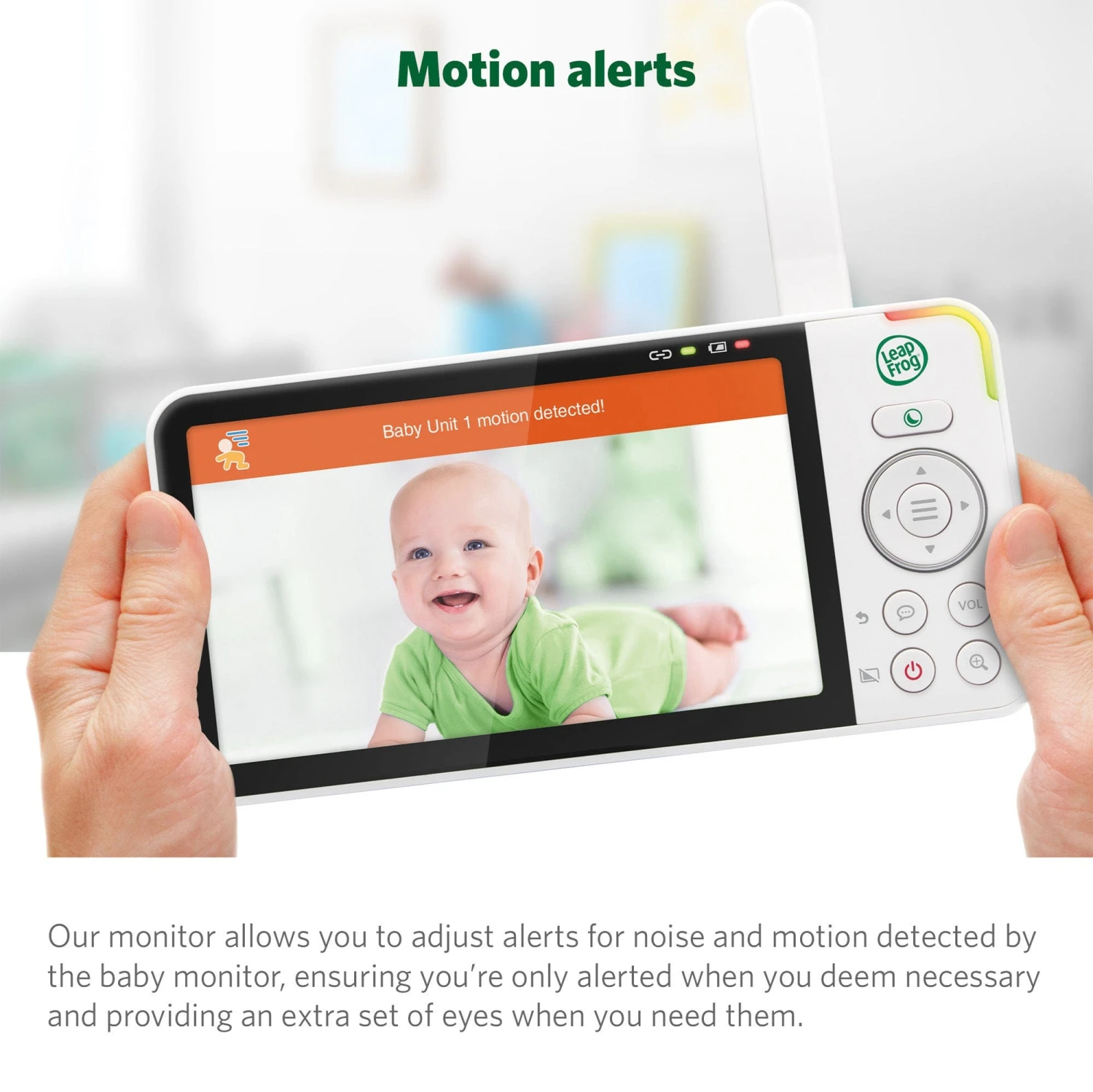 LeapFrog LF915HD 5" Video Baby Monitor With Colour Night Vision - White 9 LeapFrog LF915HD 5" Video Baby Monitor With Colour Night Vision - White - Image 7