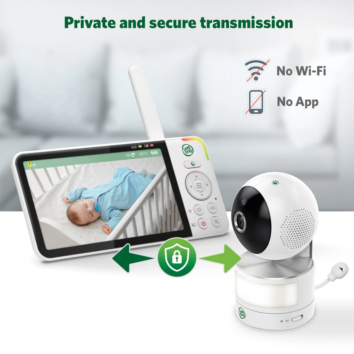 LeapFrog LF915HD 5" Video Baby Monitor With Colour Night Vision - White 12 LeapFrog LF915HD 5" Video Baby Monitor With Colour Night Vision - White - Image 10