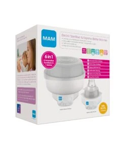 MAM Baby 6-in-1 Electric Steam Steriliser & Bottle Warmer - Grey -Baby Product mam bottle feeding mam baby 6 in 1 electric steam steriliser bottle warmer grey 49004430557525