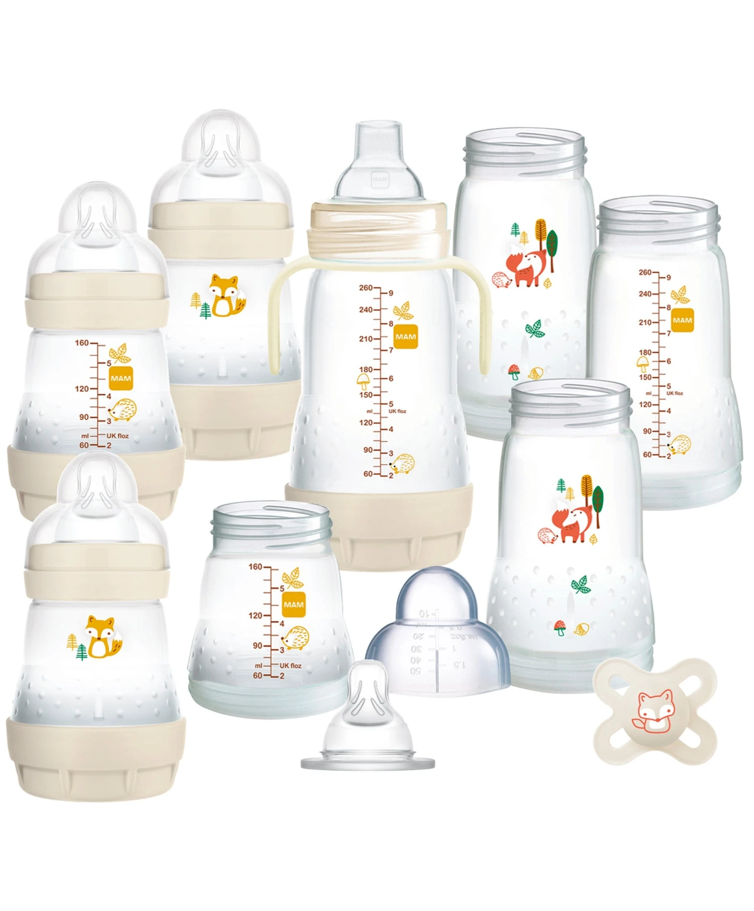 MAM Baby Easy Start Anti-Colic Self Sterilising Newborn Bottles & Soother 11 Piece Set - Ivory White 3 MAM Baby Easy Start Anti-Colic Self Sterilising Newborn Bottles & Soother 11 Piece Set - Ivory White