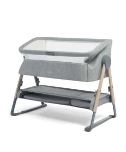 Mamas & Papas Lua Bedside Crib - Grey -Baby Product mamas papas bedside sleeping lua bedside crib grey 29967620505760