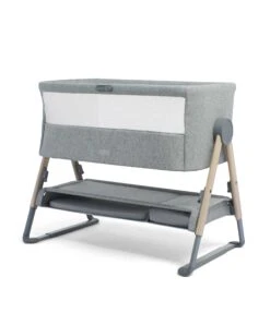 Mamas & Papas Lua Bedside Crib - Grey -Baby Product mamas papas bedside sleeping lua bedside crib grey 29967623651488