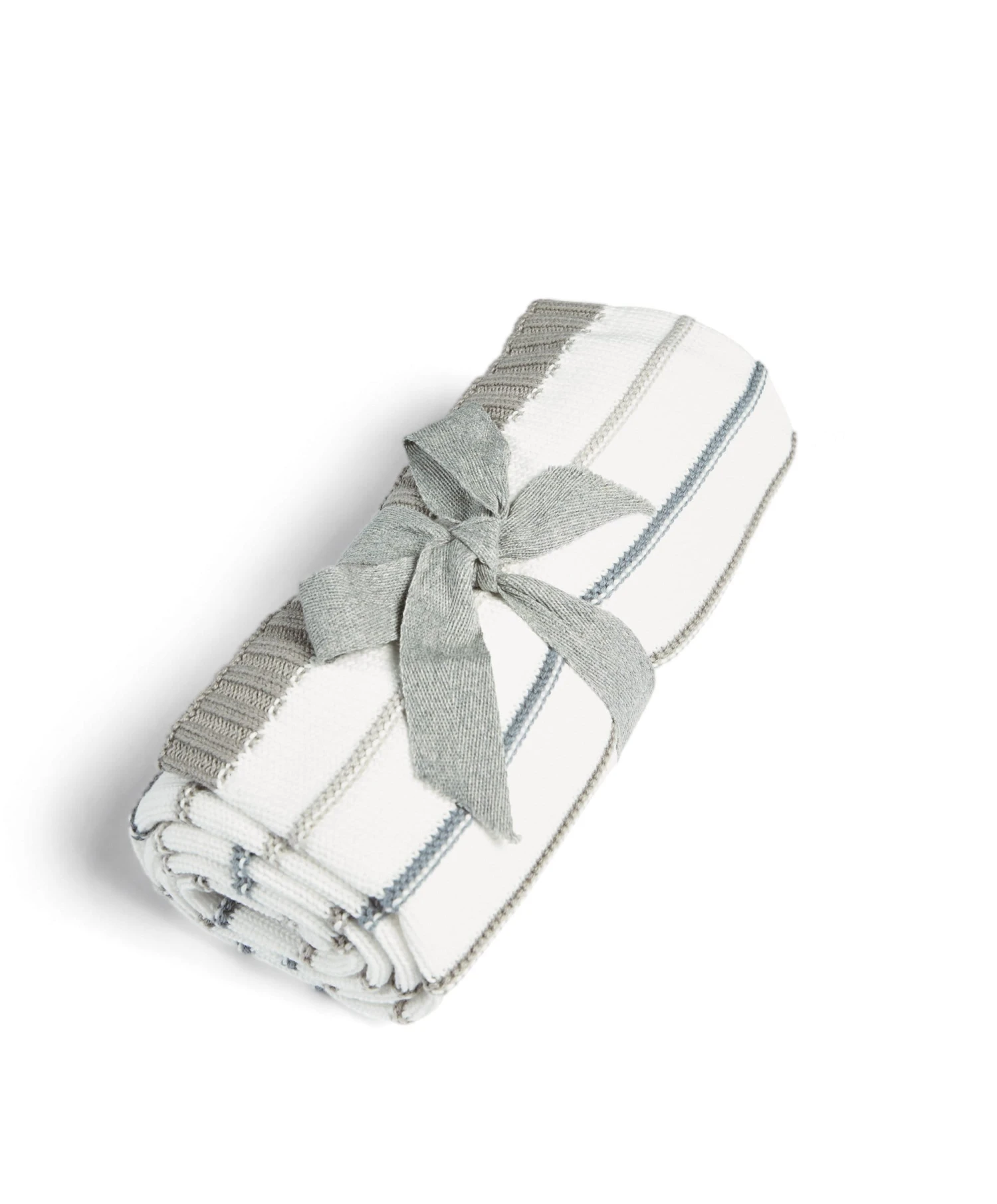 Mamas & Papas Blanket Knitted - Blue Stripe 3 Mamas & Papas Blanket Knitted - Blue Stripe